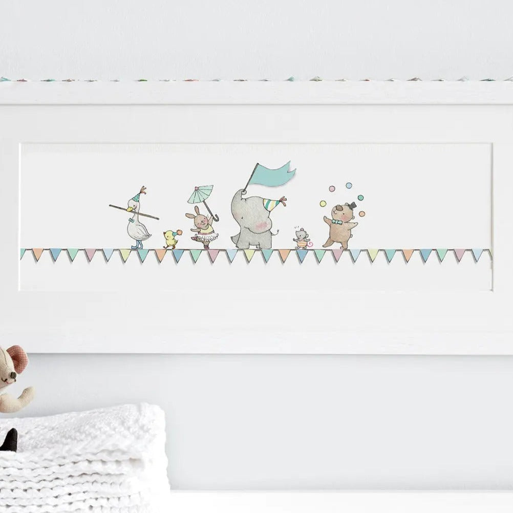 Blue Almonds Ltd Picture ''kids tightrope friends circus'' Daisy & Bump