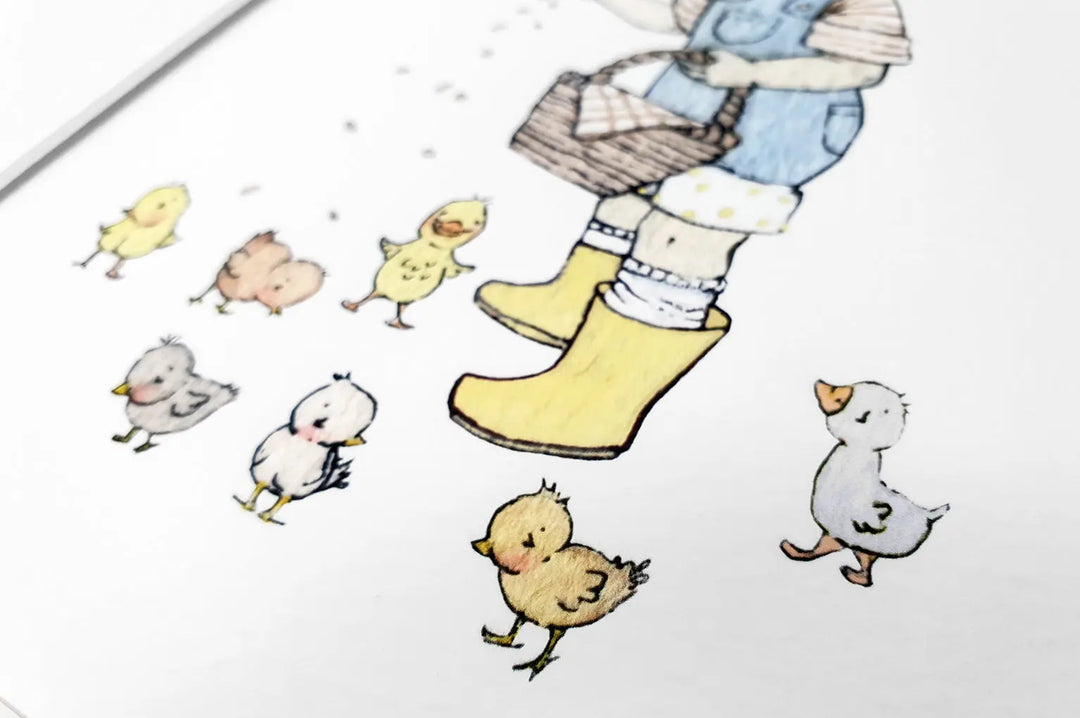 Blue Almonds Ltd Picture "Children's feeding time farm" Daisy & Bump