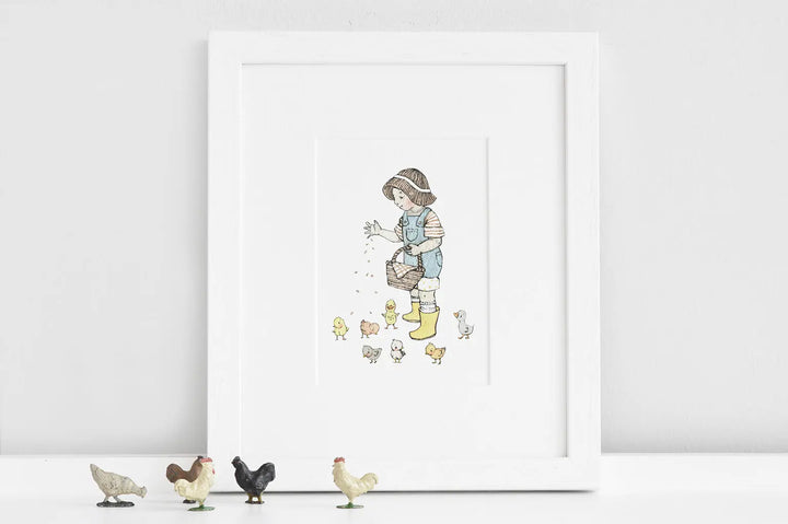 Blue Almonds Ltd Picture "Children's feeding time farm" Daisy & Bump