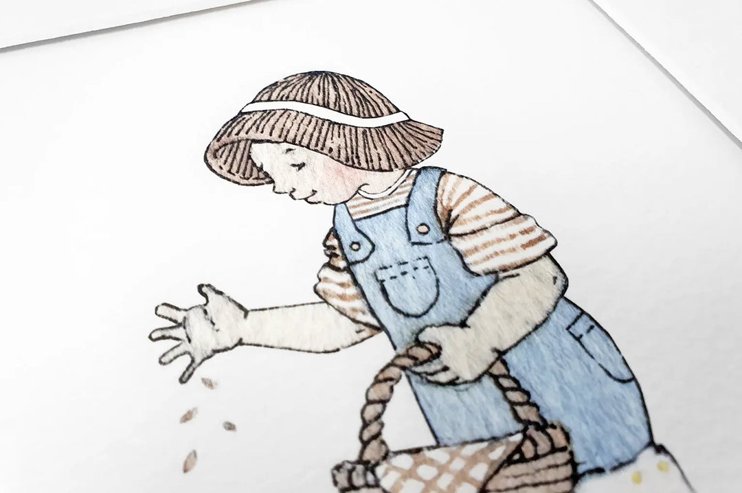 Blue Almonds Ltd Picture "Children's feeding time farm" Daisy & Bump