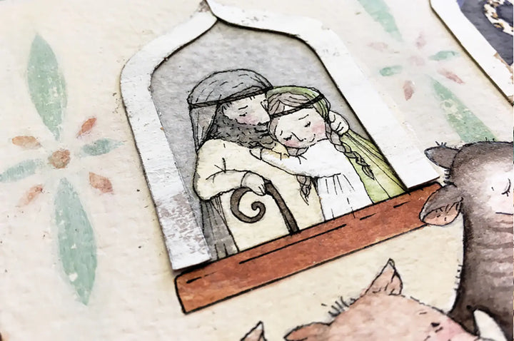 Picture "Noah's ark children" XL-Nursery art-Daisy & Bump-Blue Almonds-London-South Kensington