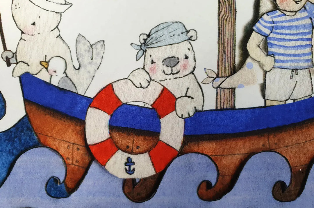 Picture "boat at sea"-Nursery art-Daisy & Bump-Blue Almonds-London-South Kensington