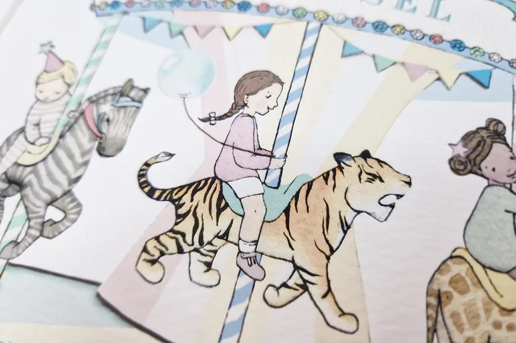 Picture "carousel"-Nursery art-Daisy & Bump-Blue Almonds-London-South Kensington