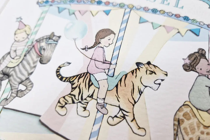 Picture "carousel"-Nursery art-Daisy & Bump-Blue Almonds-London-South Kensington