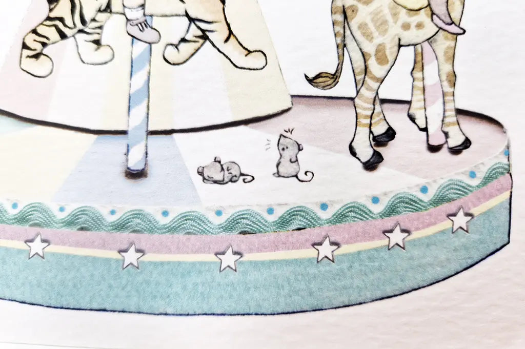 Picture "carousel"-Nursery art-Daisy & Bump-Blue Almonds-London-South Kensington