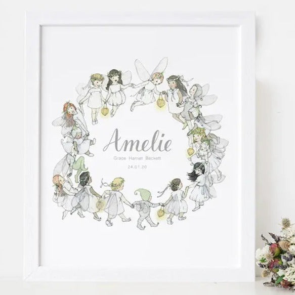 Picture "children's fairy circle wreath"-Nursery art-Daisy & Bump-Blue Almonds-London-South Kensington