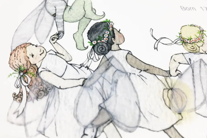 Picture "children's fairy circle wreath"-Nursery art-Daisy & Bump-Blue Almonds-London-South Kensington