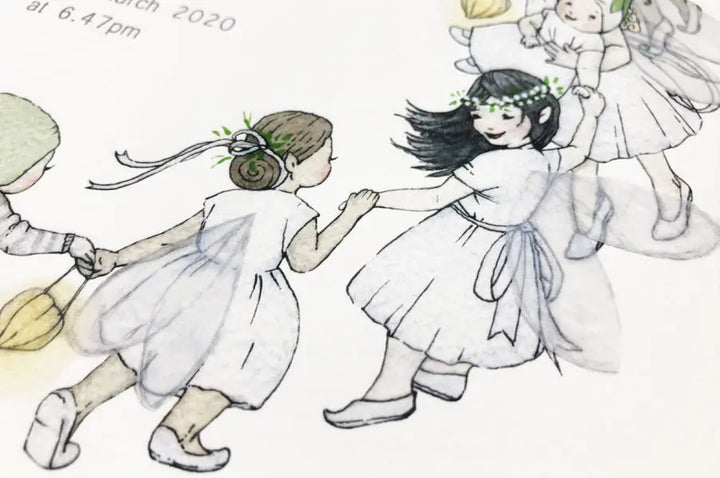 Picture "children's fairy circle wreath"-Nursery art-Daisy & Bump-Blue Almonds-London-South Kensington