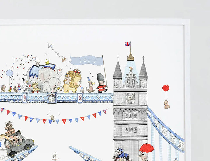 Picture "children's tower bridge" XL-Nursery art-Daisy & Bump-Blue Almonds-London-South Kensington