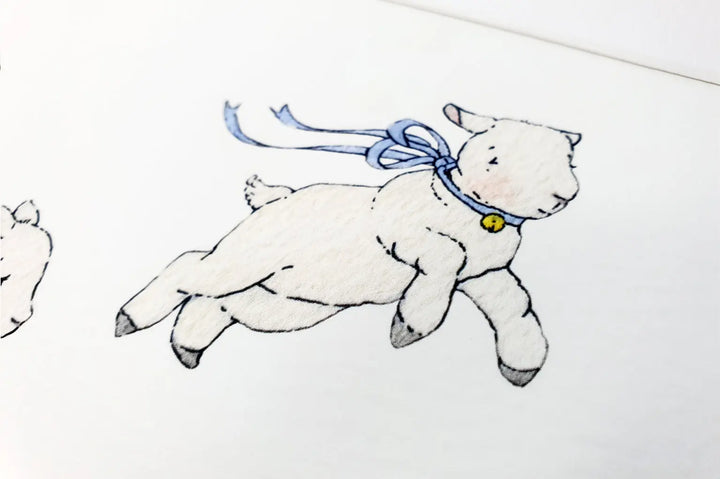 Picture "counting sheep"-Nursery art-Daisy & Bump-Blue Almonds-London-South Kensington