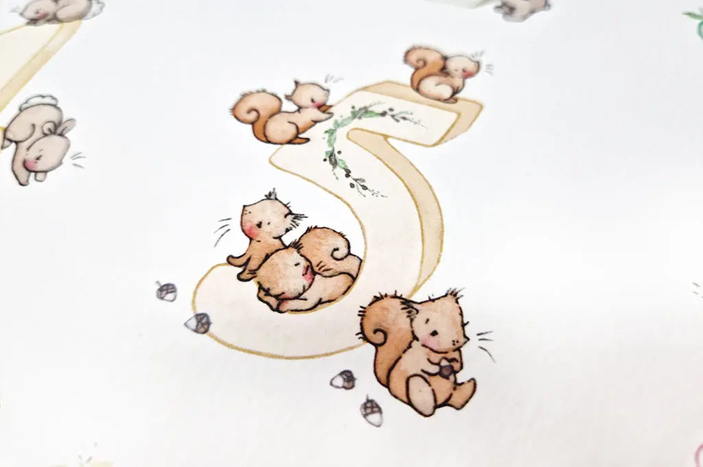 Blue Almonds Ltd Picture "counting to ten" woodland number picture Daisy & Bump