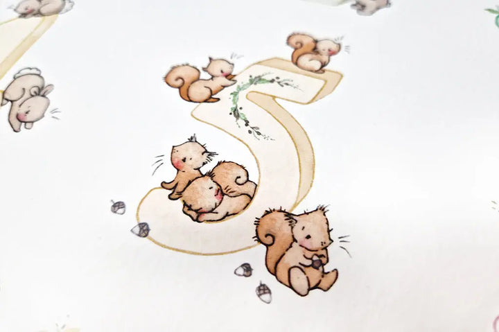 Blue Almonds Ltd Picture "counting to ten" woodland number picture Daisy & Bump