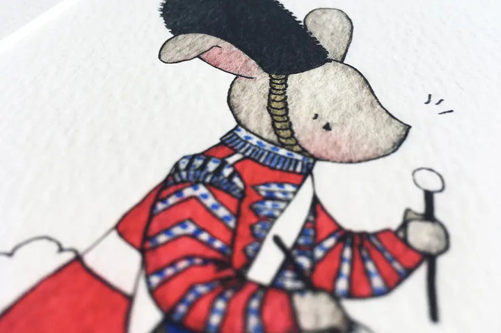 Picture "drummer hare"-Nursery art-Daisy & Bump-Blue Almonds-London-South Kensington