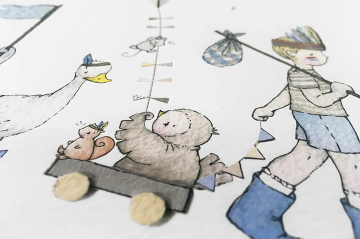 Picture "explorers"-Nursery art-Daisy & Bump-Blue Almonds-London-South Kensington