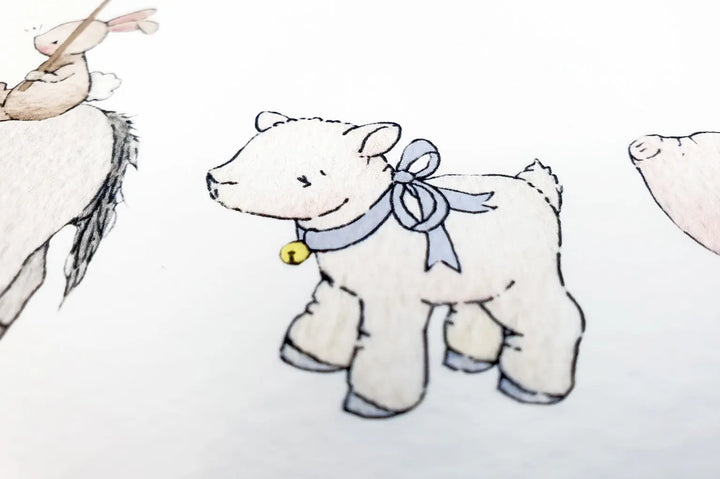 Picture "farm animal parade"-Nursery art-Daisy & Bump-Blue Almonds-London-South Kensington