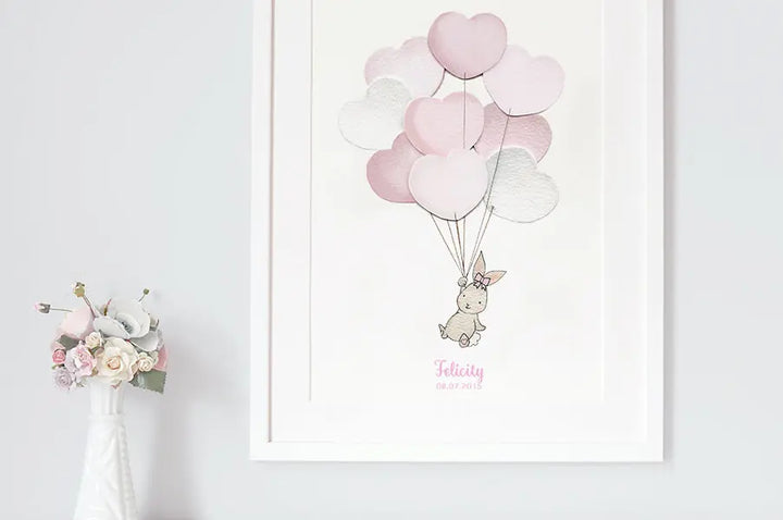 Picture "heart balloon"-Nursery art-Daisy & Bump-Blue Almonds-London-South Kensington