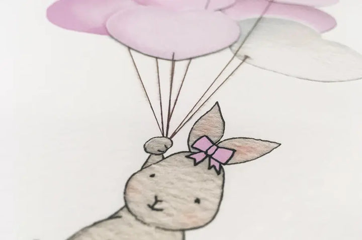 Picture "heart balloon"-Nursery art-Daisy & Bump-Blue Almonds-London-South Kensington