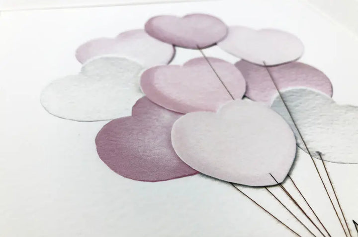 Picture "heart balloon"-Nursery art-Daisy & Bump-Blue Almonds-London-South Kensington
