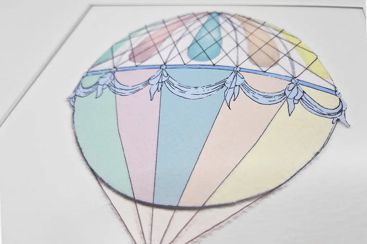 Picture "hot air balloon journey" XL-Nursery art-Daisy & Bump-Blue Almonds-London-South Kensington