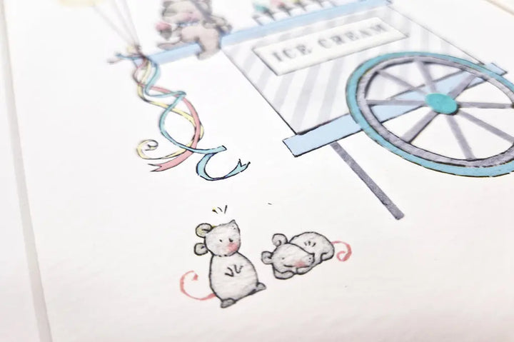 Picture "ice cream cart"-Nursery art-Daisy & Bump-Blue Almonds-London-South Kensington