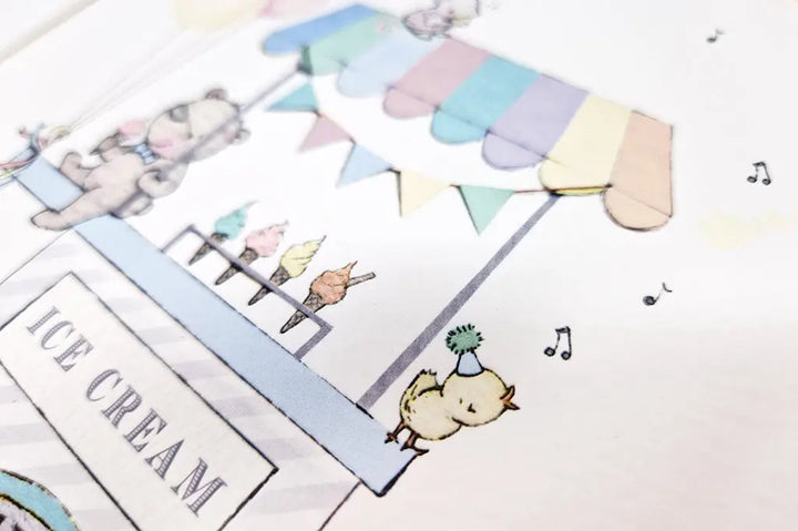 Picture "ice cream cart"-Nursery art-Daisy & Bump-Blue Almonds-London-South Kensington