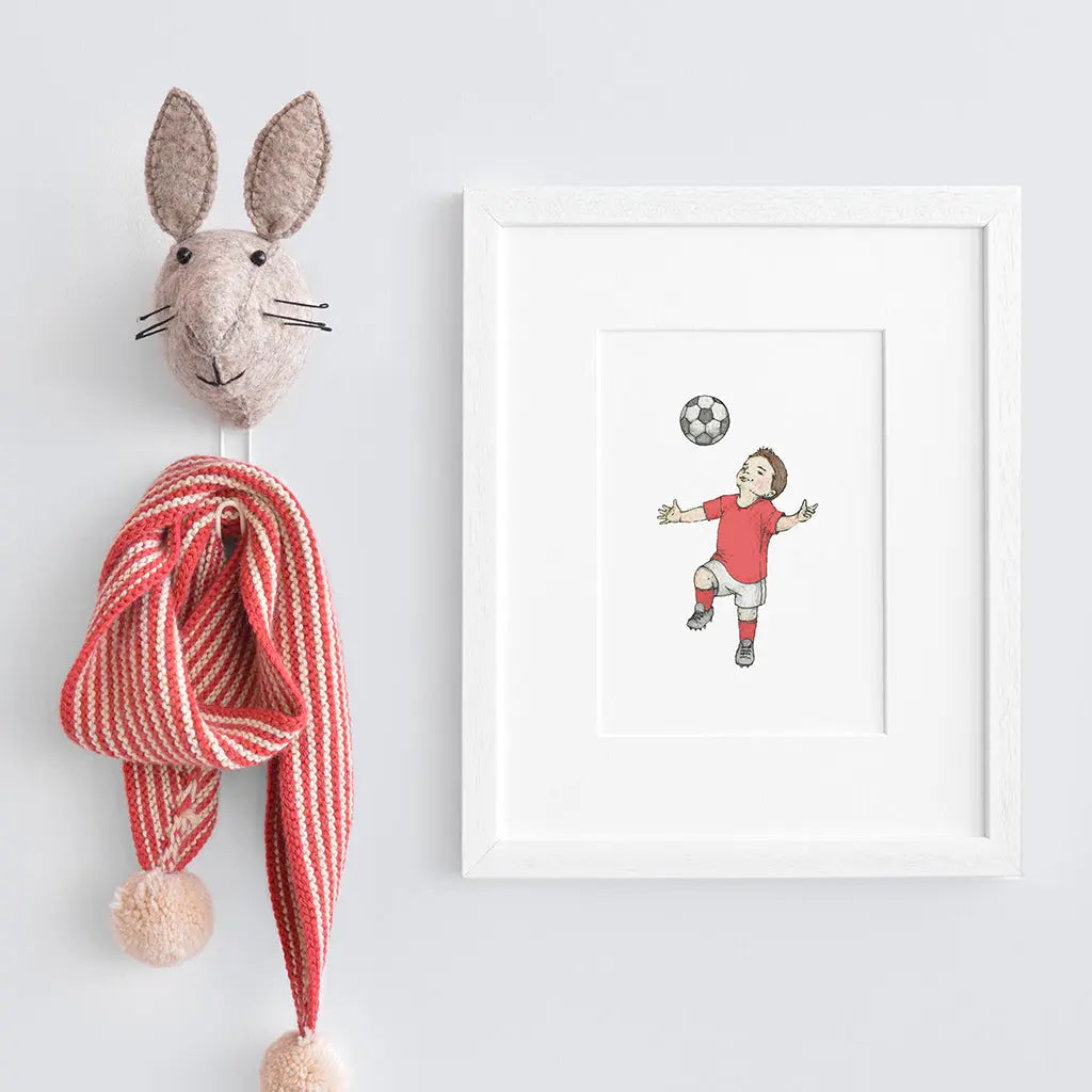 Picture "little footballer"-Nursery art-Daisy & Bump-Blue Almonds-London-South Kensington