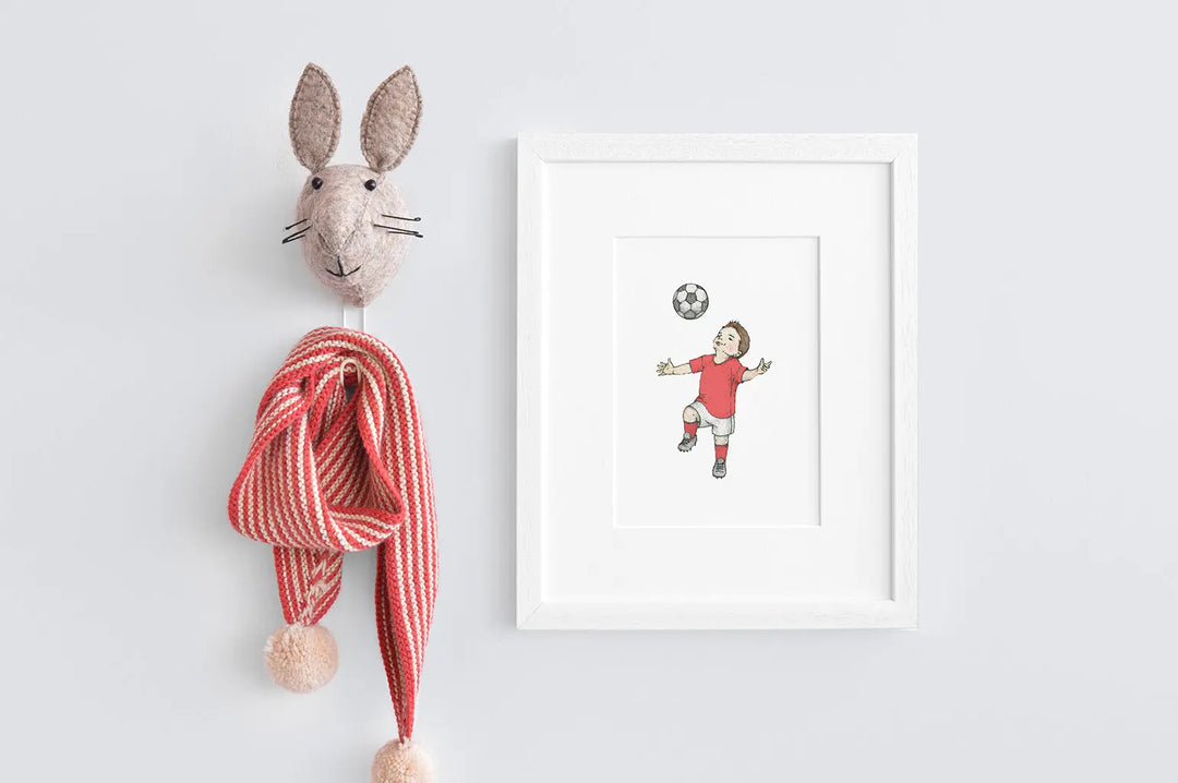 Picture "little footballer"-Nursery art-Daisy & Bump-Blue Almonds-London-South Kensington