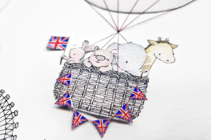 Picture "london balloon journey"-Nursery art-Daisy & Bump-Blue Almonds-London-South Kensington