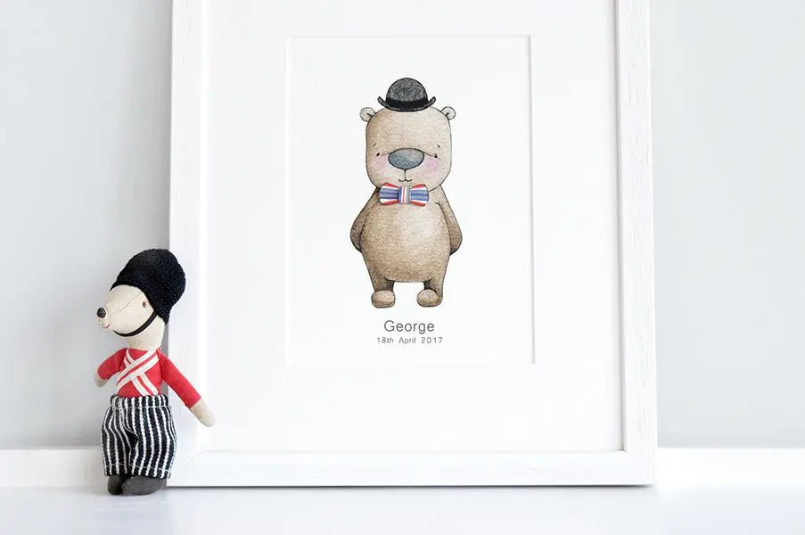 Picture "london gent"-Nursery art-Daisy & Bump-Blue Almonds-London-South Kensington