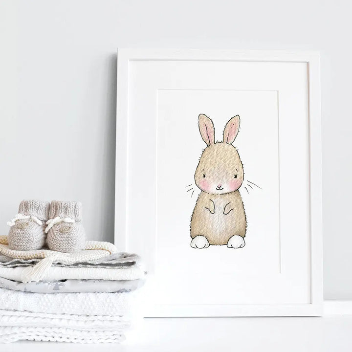 Picture "newborn bunny"-Nursery art-Daisy & Bump-Blue Almonds-London-South Kensington