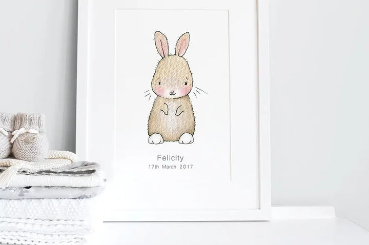 Picture "newborn bunny"-Nursery art-Daisy & Bump-Blue Almonds-London-South Kensington