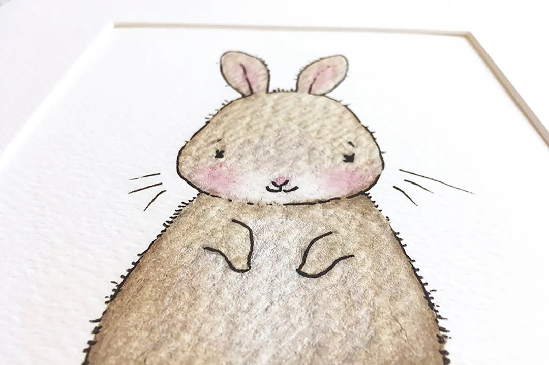 Picture "newborn bunny"-Nursery art-Daisy & Bump-Blue Almonds-London-South Kensington