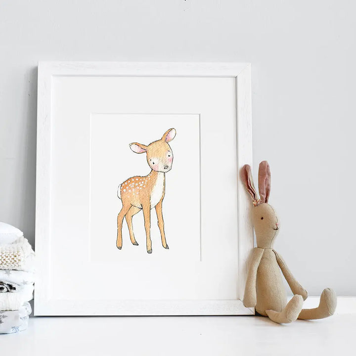 Picture "newborn deer"-Nursery art-Daisy & Bump-Blue Almonds-London-South Kensington