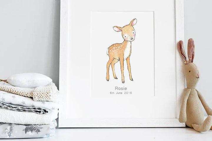Picture "newborn deer"-Nursery art-Daisy & Bump-Blue Almonds-London-South Kensington