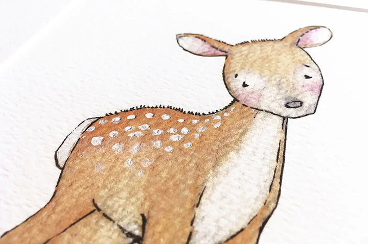 Picture "newborn deer"-Nursery art-Daisy & Bump-Blue Almonds-London-South Kensington