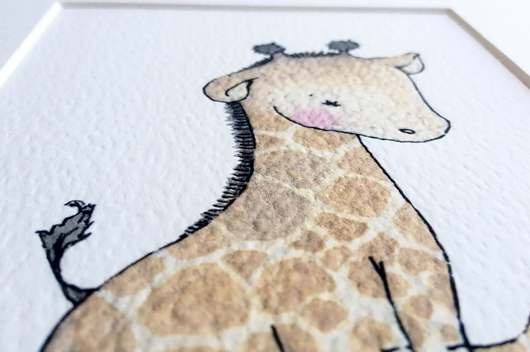 Picture "newborn giraffe"-Nursery art-Daisy & Bump-Blue Almonds-London-South Kensington