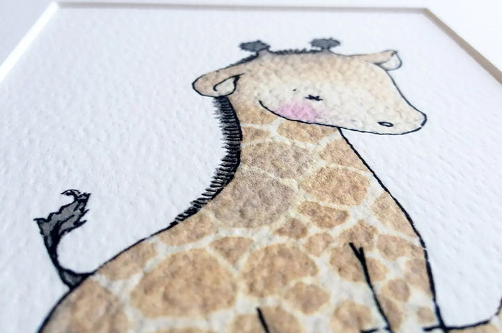 Picture "newborn giraffe"-Nursery art-Daisy & Bump-Blue Almonds-London-South Kensington