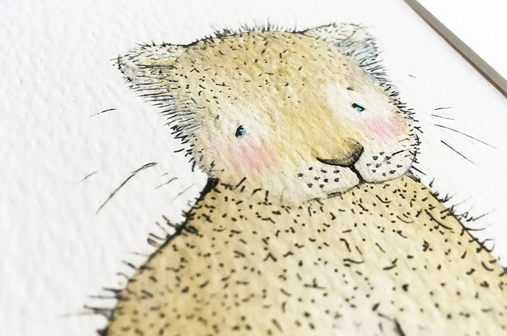 Picture "newborn lion"-Nursery art-Daisy & Bump-Blue Almonds-London-South Kensington