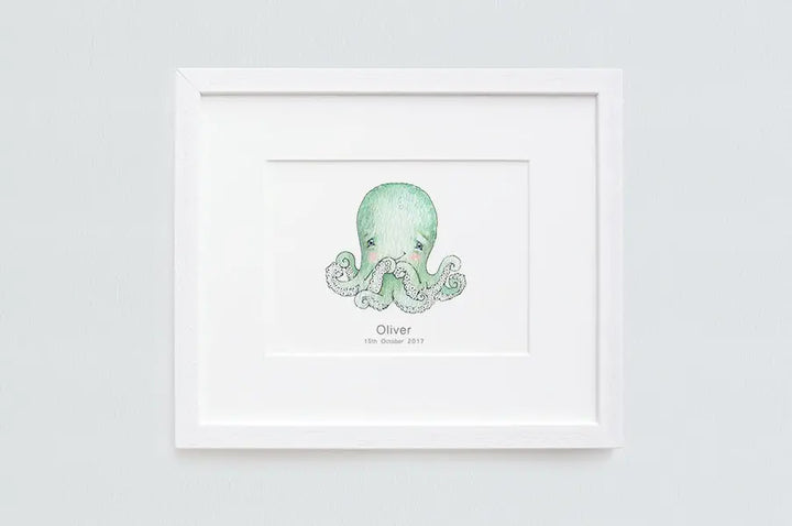 Picture "newborn octopus"-Nursery art-Daisy & Bump-Blue Almonds-London-South Kensington