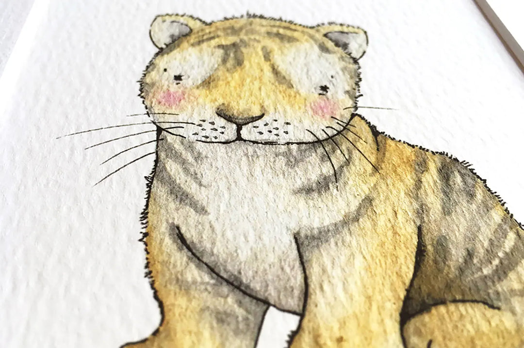 Picture "newborn tiger"-Nursery art-Daisy & Bump-Blue Almonds-London-South Kensington