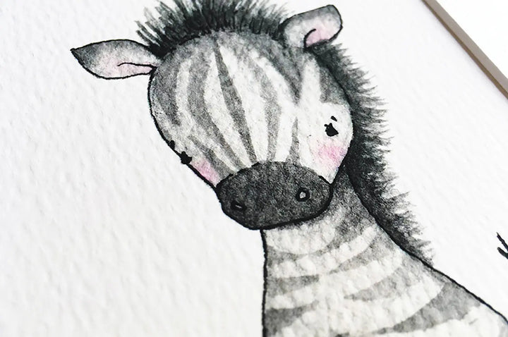 Picture "newborn zebra"-Nursery art-Daisy & Bump-Blue Almonds-London-South Kensington