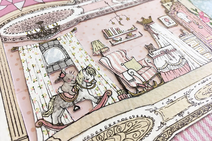 Picture "princess palace" XL-Nursery art-Daisy & Bump-Blue Almonds-London-South Kensington