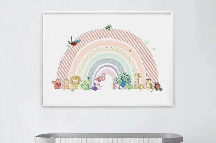 Blue Almonds Ltd Picture "rainbow" bright jungle Daisy & Bump