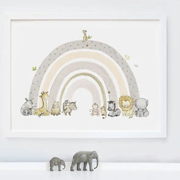 Picture "rainbow" neutral-Nursery art-Daisy & Bump-Blue Almonds-London-South Kensington