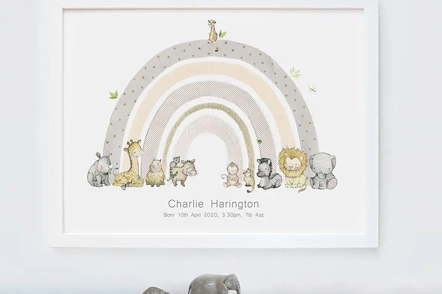 Picture "rainbow" neutral-Nursery art-Daisy & Bump-Blue Almonds-London-South Kensington
