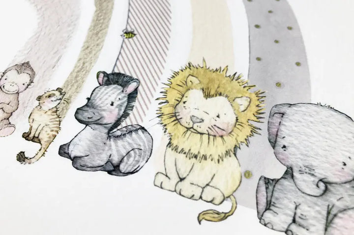 Picture "rainbow" neutral-Nursery art-Daisy & Bump-Blue Almonds-London-South Kensington