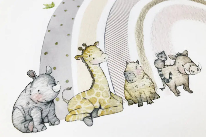 Picture "rainbow" neutral-Nursery art-Daisy & Bump-Blue Almonds-London-South Kensington