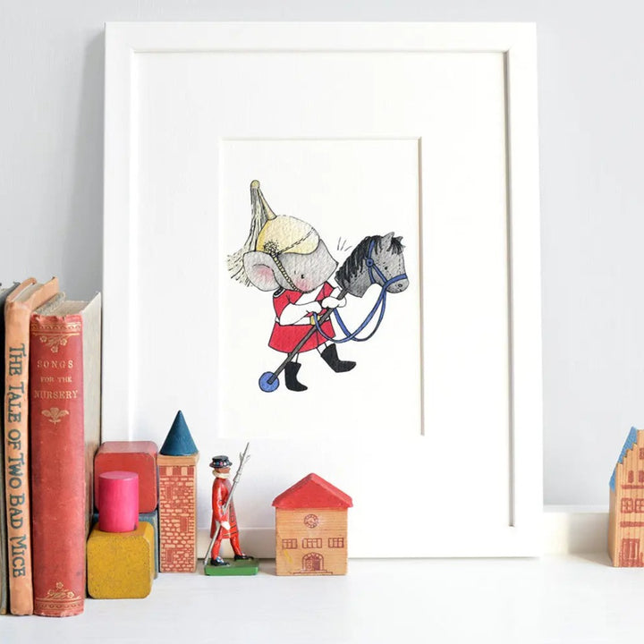 Picture "royal cavalry mouse"-Nursery art-Daisy & Bump-Blue Almonds-London-South Kensington