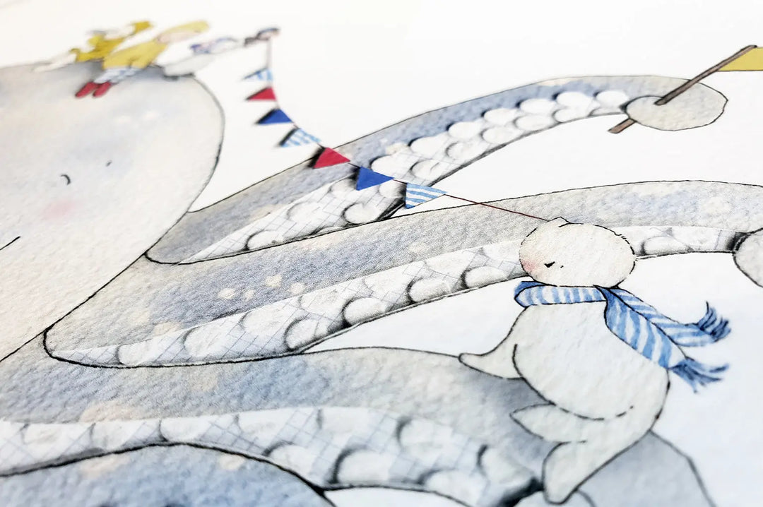 Picture "salty the octopus"-Nursery art-Daisy & Bump-Blue Almonds-London-South Kensington