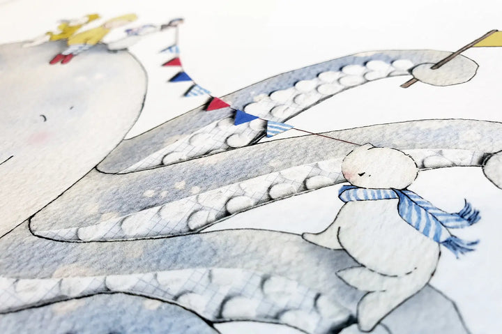 Picture "salty the octopus"-Nursery art-Daisy & Bump-Blue Almonds-London-South Kensington